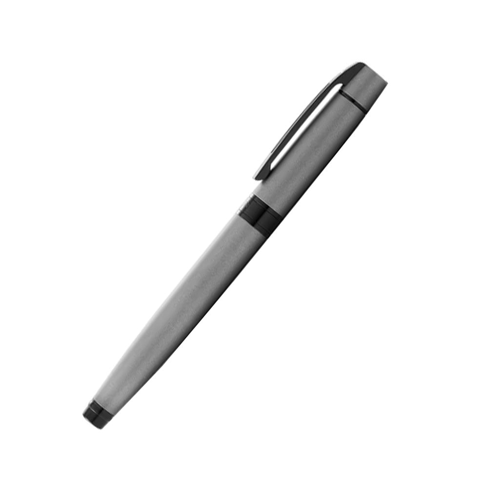 Sheaffer 300 E9345 Matte Gray with Polished Black Trim Fountain Pen - Medium Nib
