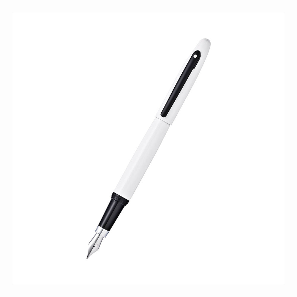 Sheaffer VFM 9425 Glossy White with Matte Black Trim Fountain Pen - Fine Nib