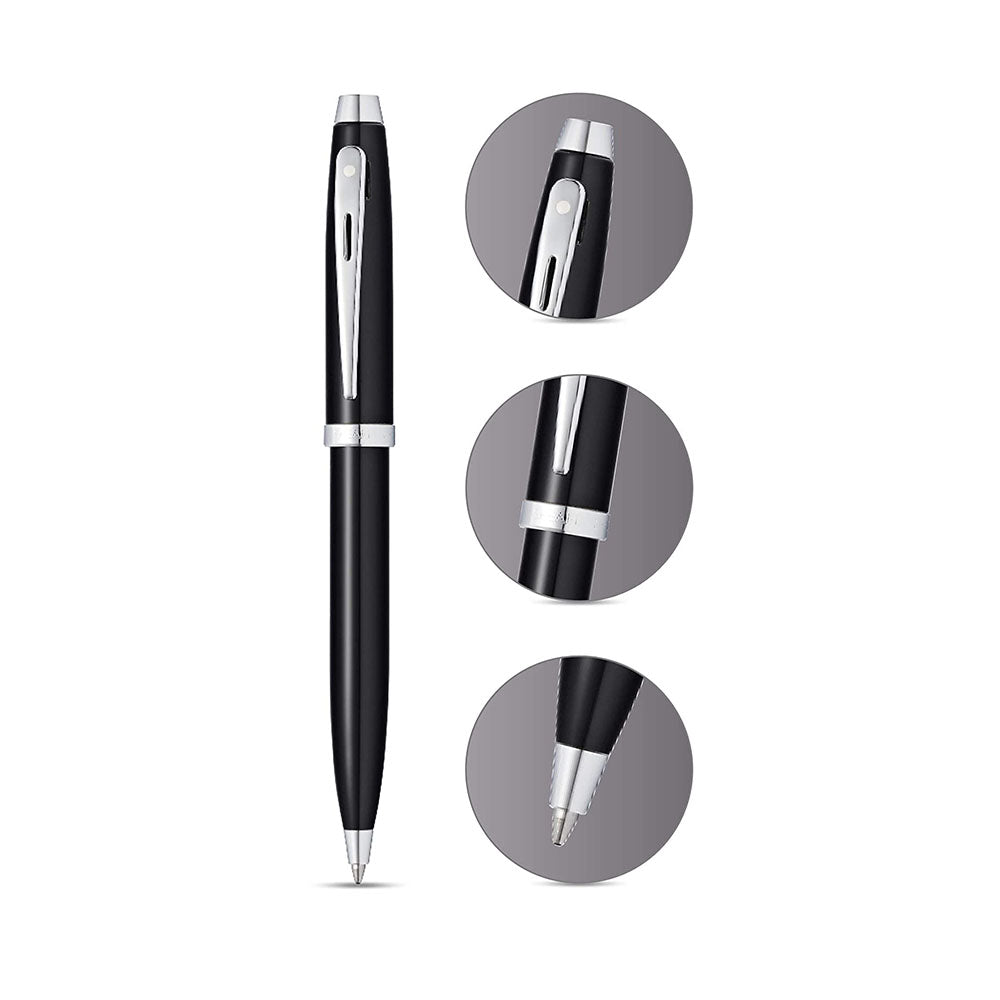 Sheaffer Gift 100 9338 Glossy Black Lacquer Ball Pen with Visiting Card Holder