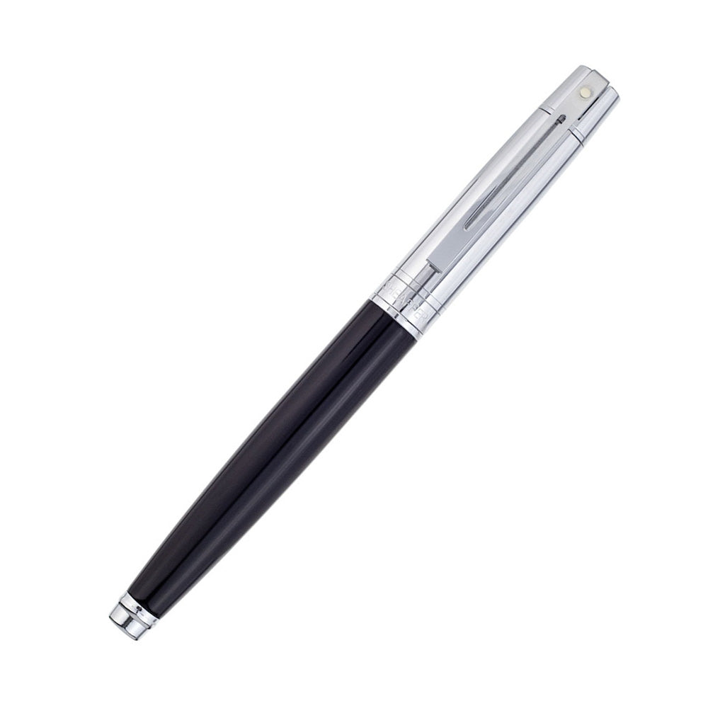 Sheaffer Gift 300 9314 Glossy Black Chrome Trim Fountain Pen - Medium Nib