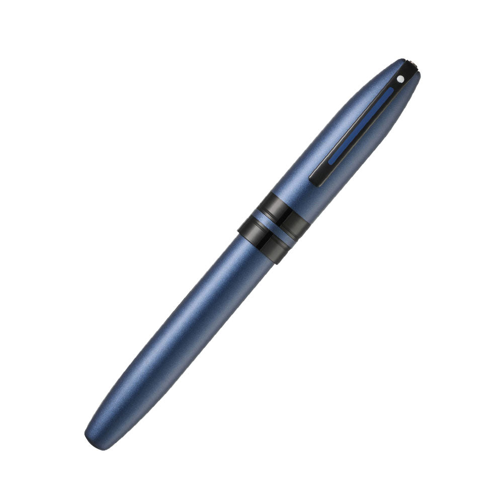 Sheaffer Icon A9110 Metallic Blue with Polished Black PVD Trim Fountain Pen - Fine Nib