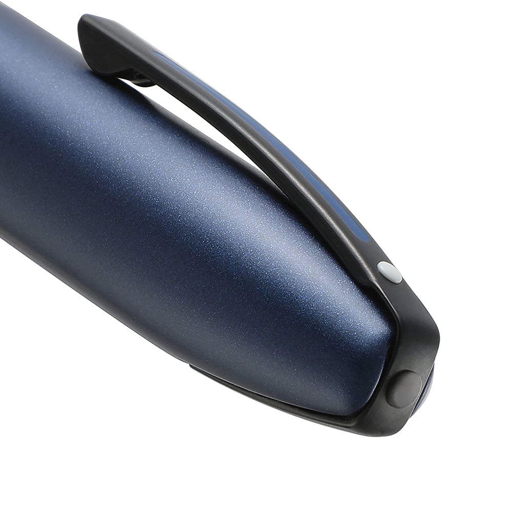 Sheaffer Icon A9110 Metallic Blue with Polished Black PVD Trim Fountain Pen - Fine Nib