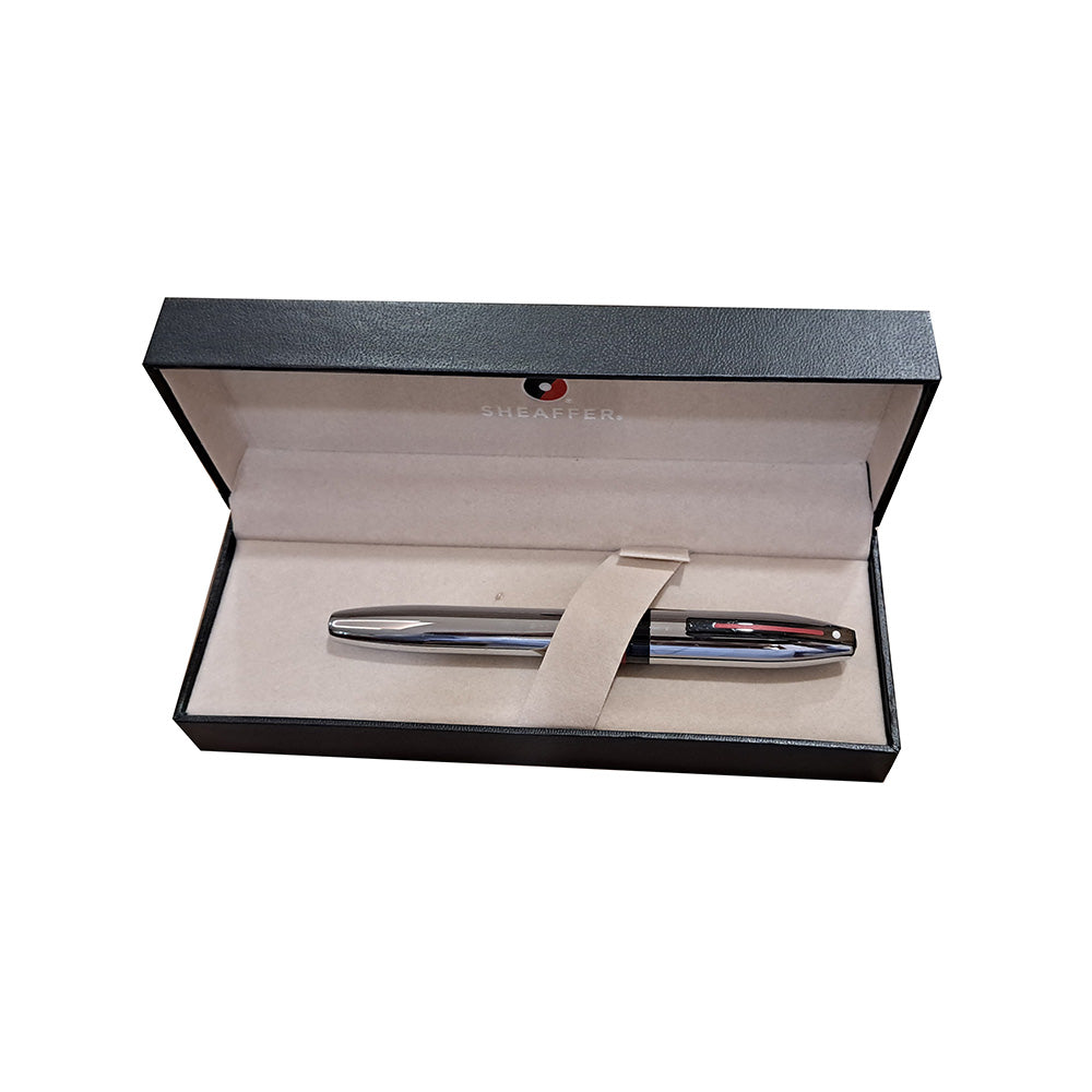 Sheaffer Icon A9112 Chrome with Glossy Black PVD Trim Fountain Pen - Medium Nib