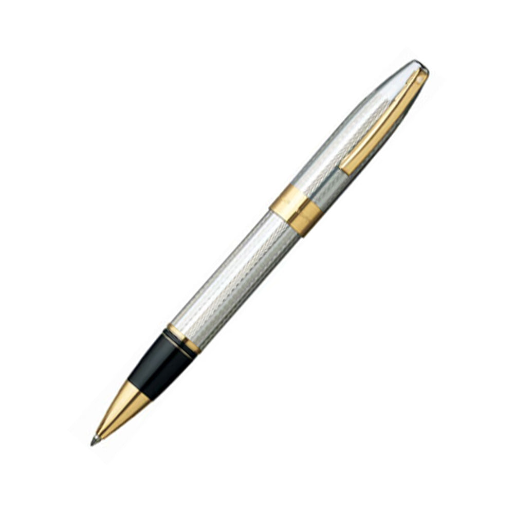 Sheaffer Legacy 9037 Sterling Silver Barleycorn Pattern with Gold-Plated Trim Rollerball Pen
