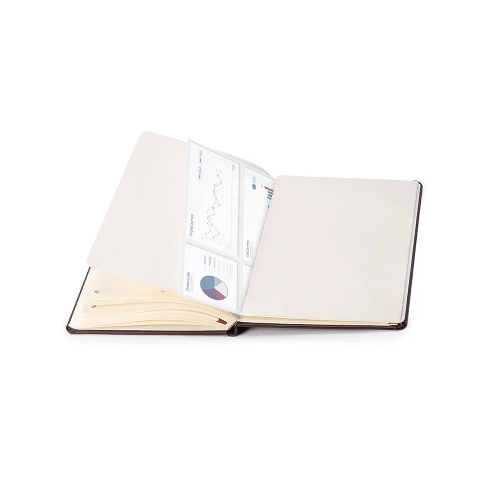 Pennline Waltz Hard Cover Notebook (Ruled) A5 - Brown