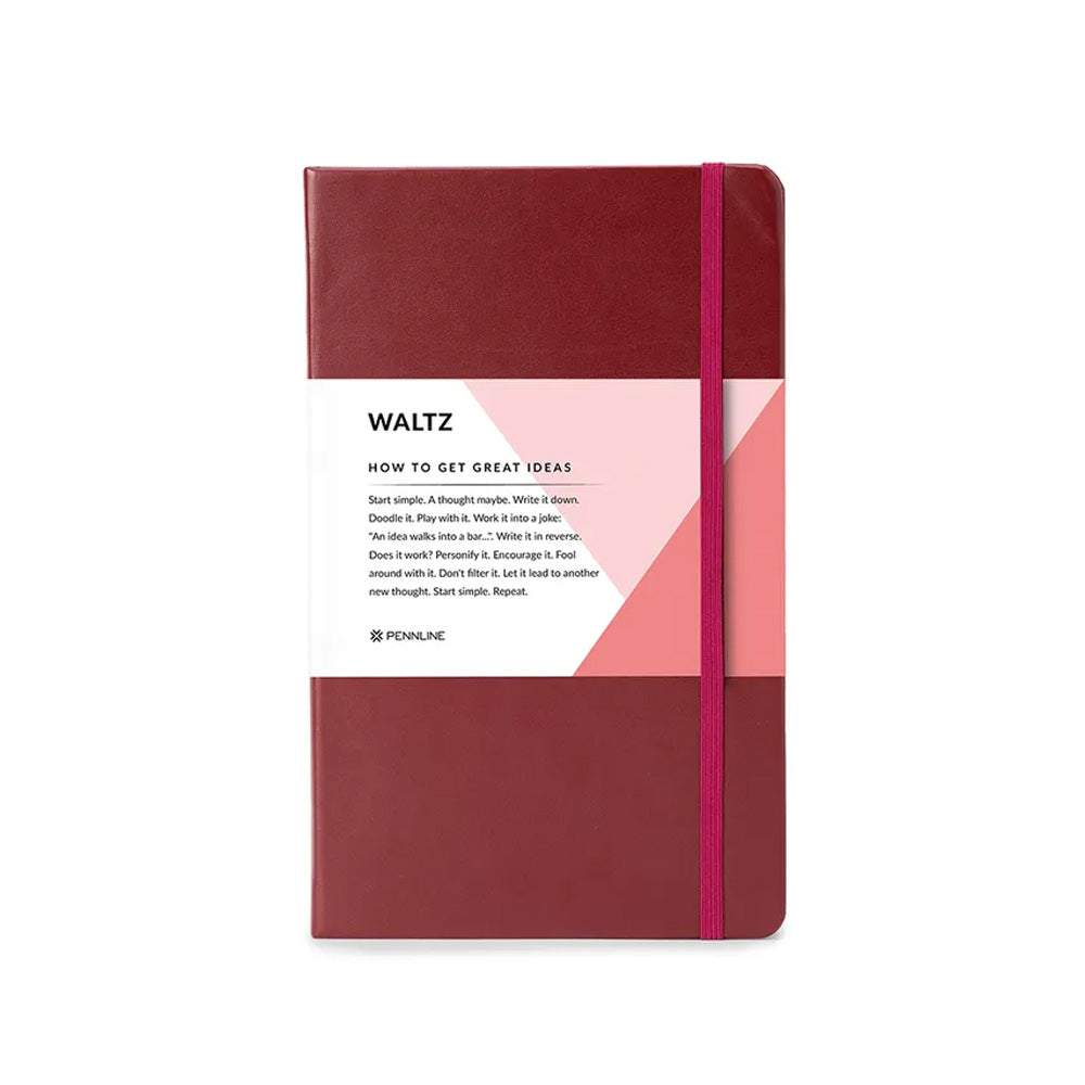 Pennline Waltz Hard Cover Notebook (Ruled) A5 - Maroon