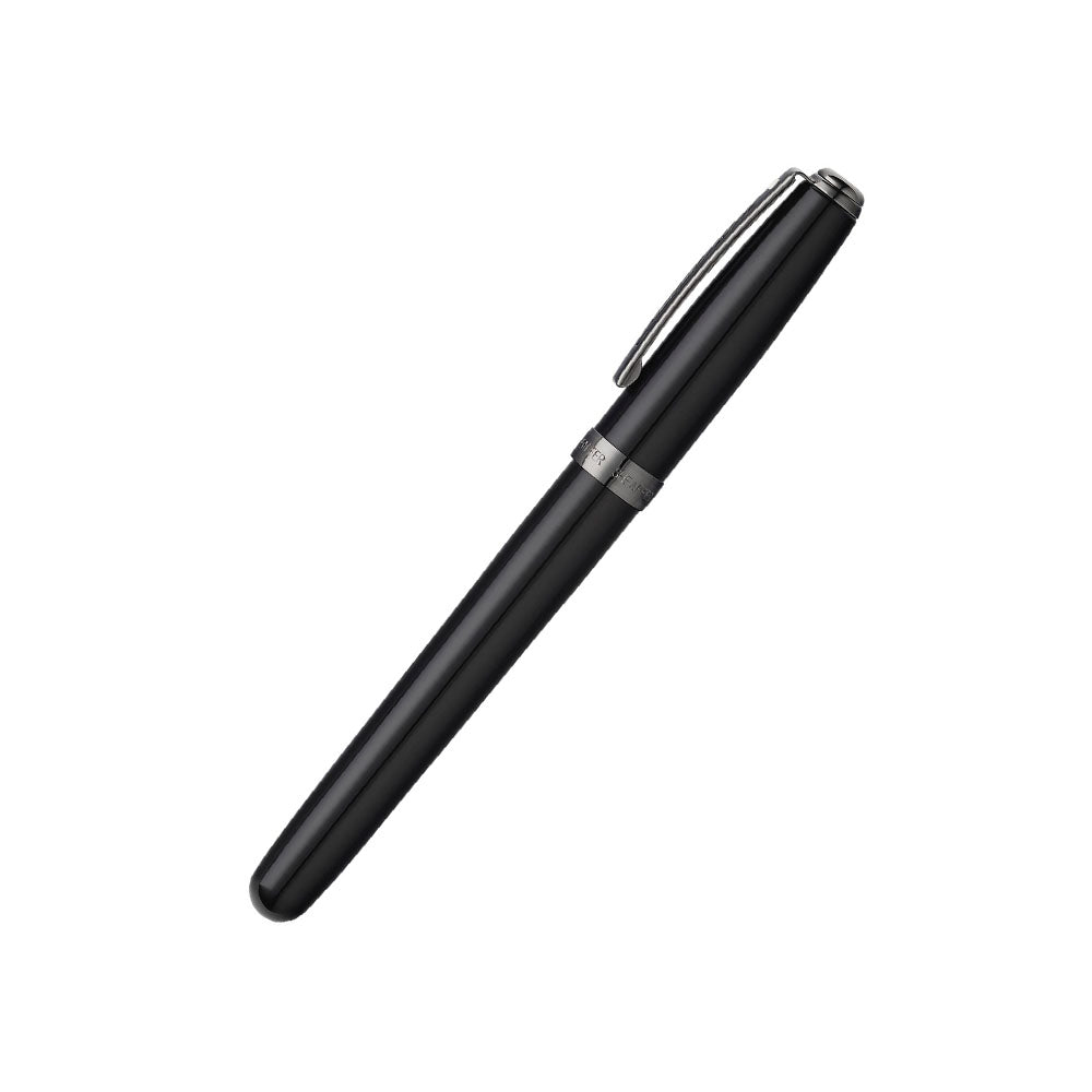 Sheaffer Prelude 9144 Gloss Black Lacquer with Gunmetal Tone Trim Fountain Pen - Fine Nib