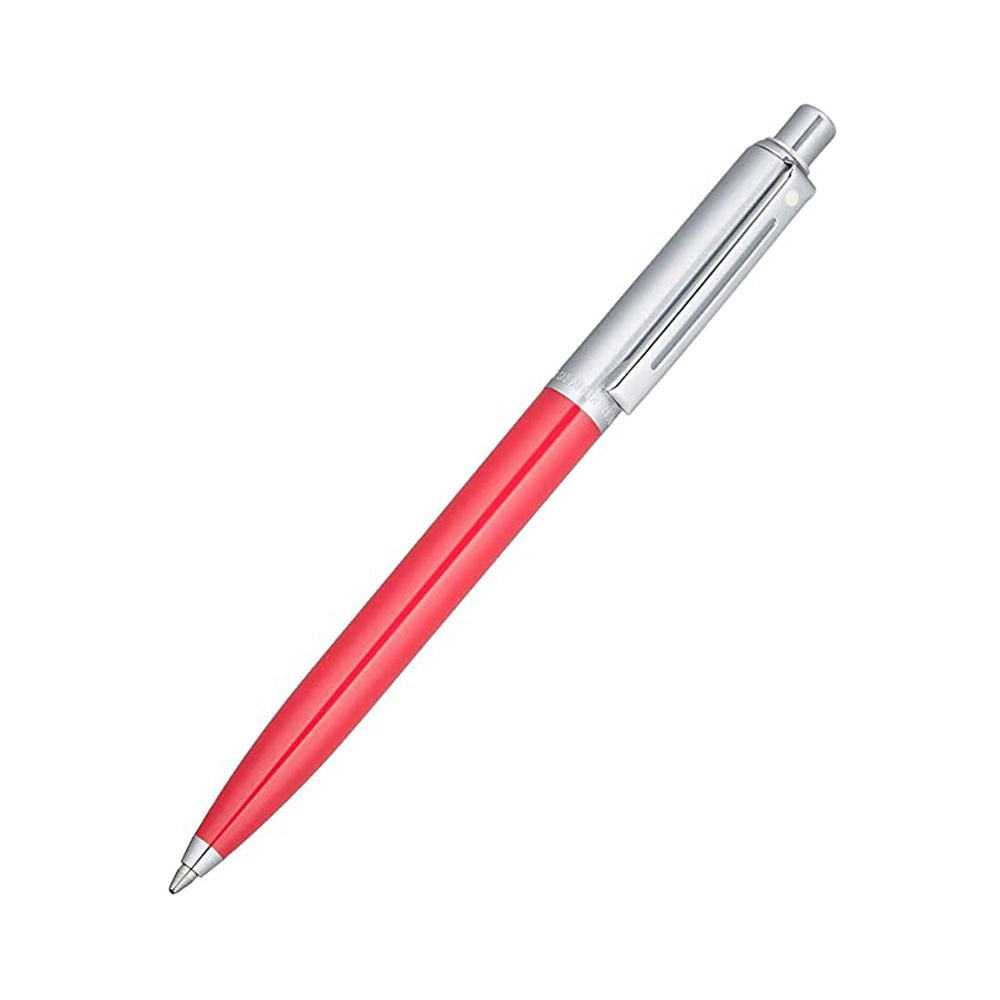 Sheaffer Sentinel A321 Brushed Chrome Cap and Rose Red Barrel Ballpoint Pen