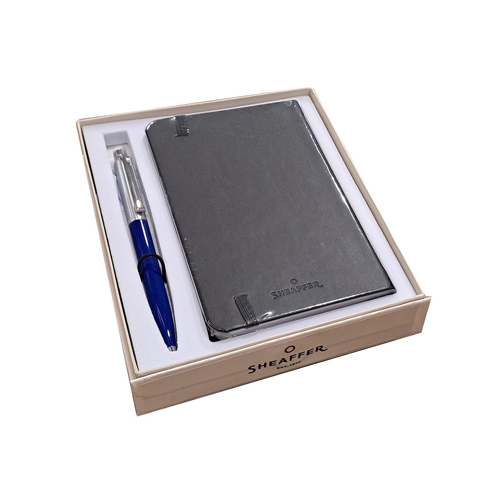 Sheaffer Gift Set Sentinel A321 Royal Blue Ball Pen With A6 Notebook