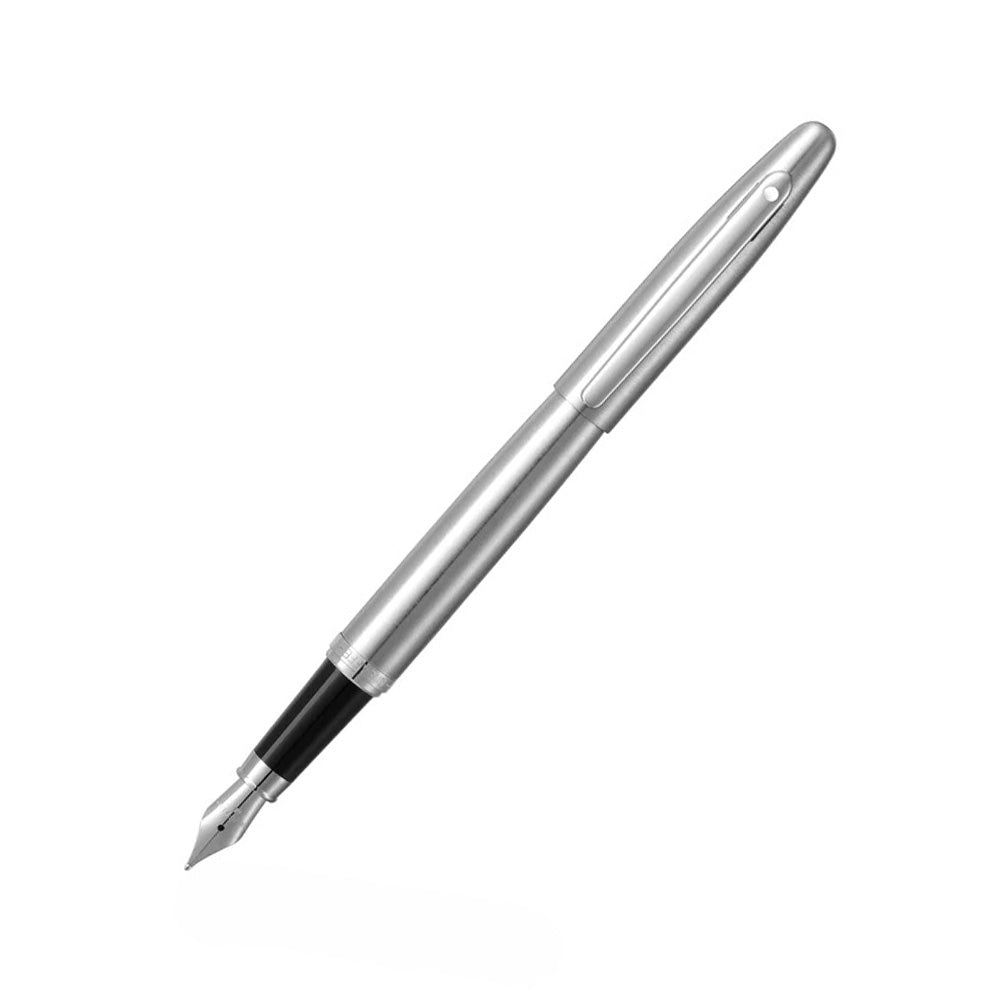 Sheaffer VFM 9426 Brushed Chrome With Chrome Trim Fountain Pen - Medium Nib