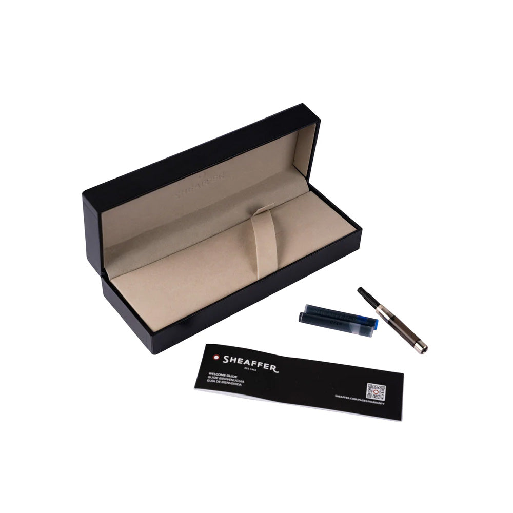 Sheaffer 100 9370 Glossy Coffee Brown with PVD Gold-Tone Trim Fountain Pen - Medium Nib