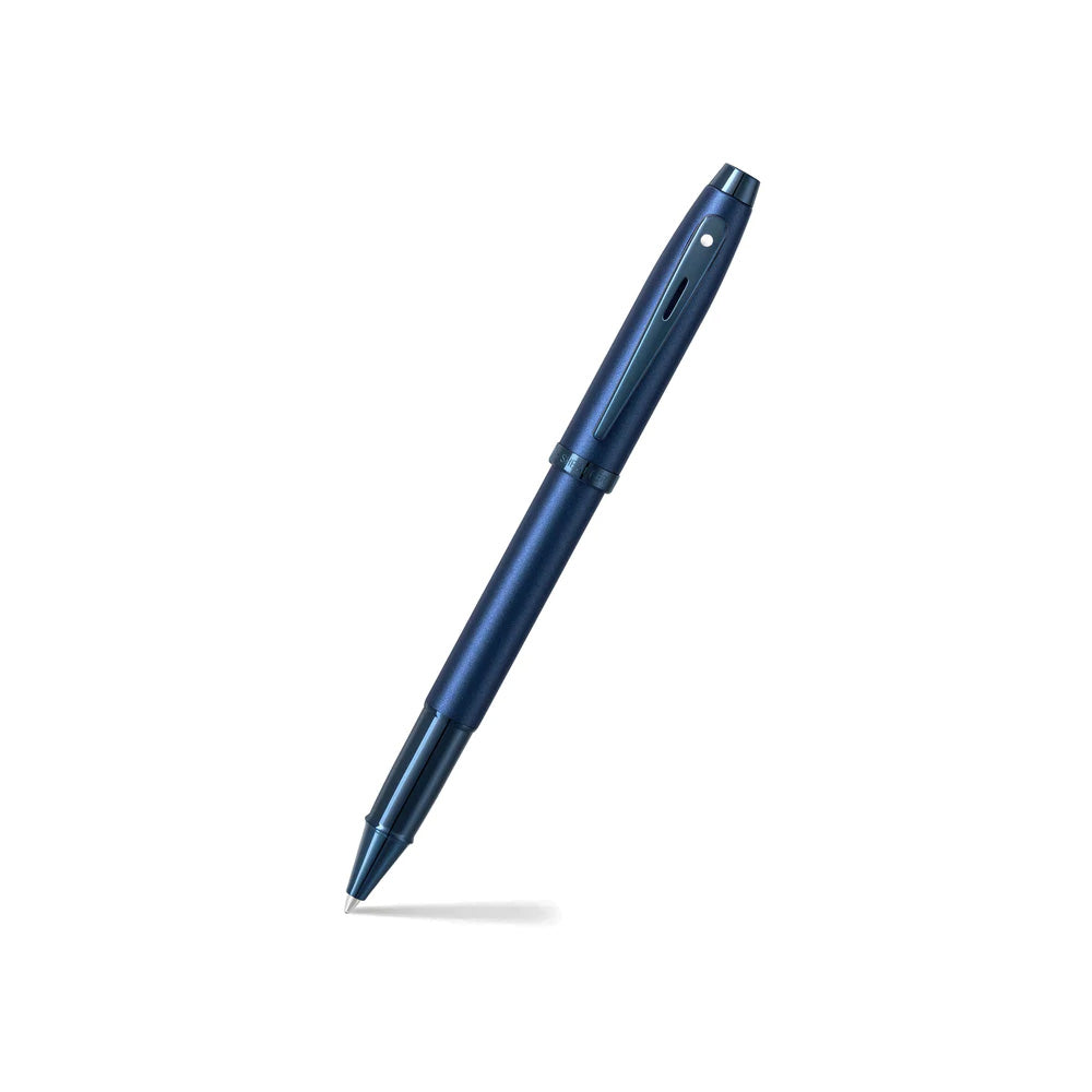Sheaffer 100 9371 Satin Blue with PVD Blue Trim Rollerball Pen