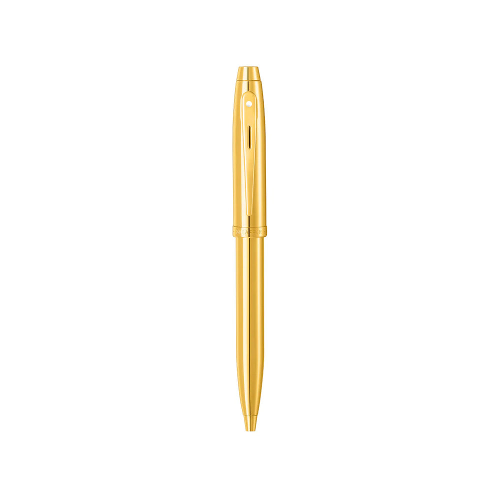 Sheaffer 100 9372 Glossy PVD Gold with PVD Gold Trim Ballpoint Pen