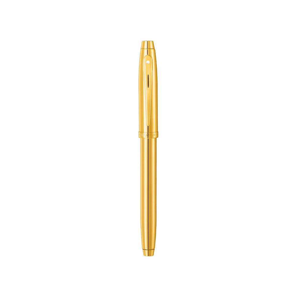 Sheaffer 100 9372 Glossy PVD Gold with PVD Gold Trim Rollerball Pen