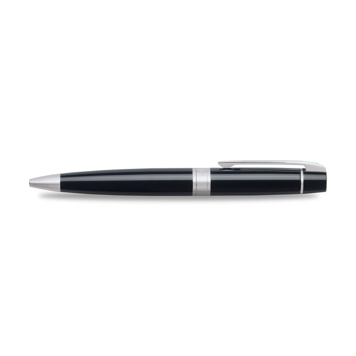 Sheaffer Giftset 300 G9312 Glossy Black with Chrome Trim Ball Pen with Pen Pouch