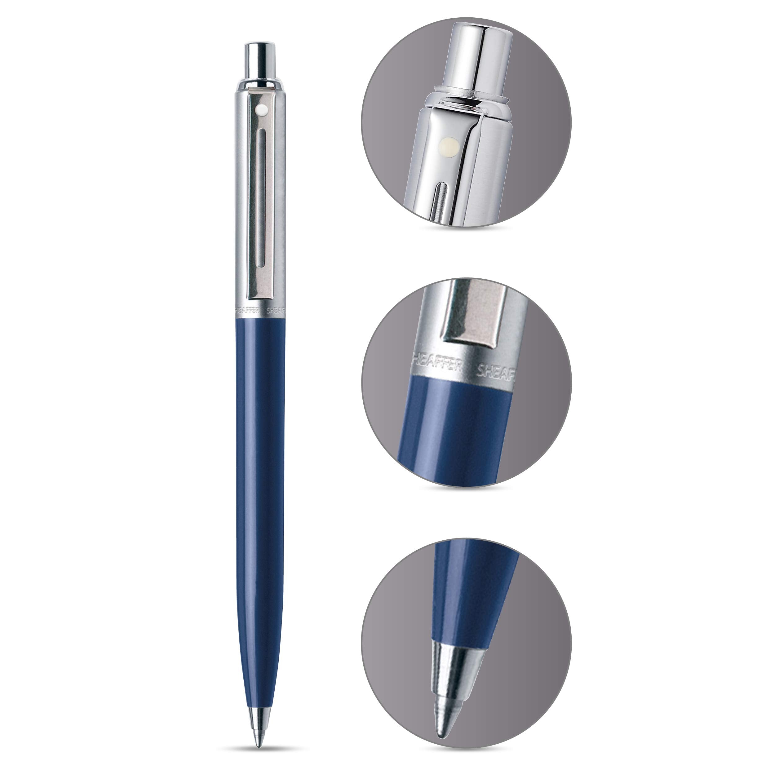 Sheaffer Sentinel 321 Blue Brushed Chrome Cap CT Ballpoint Pen