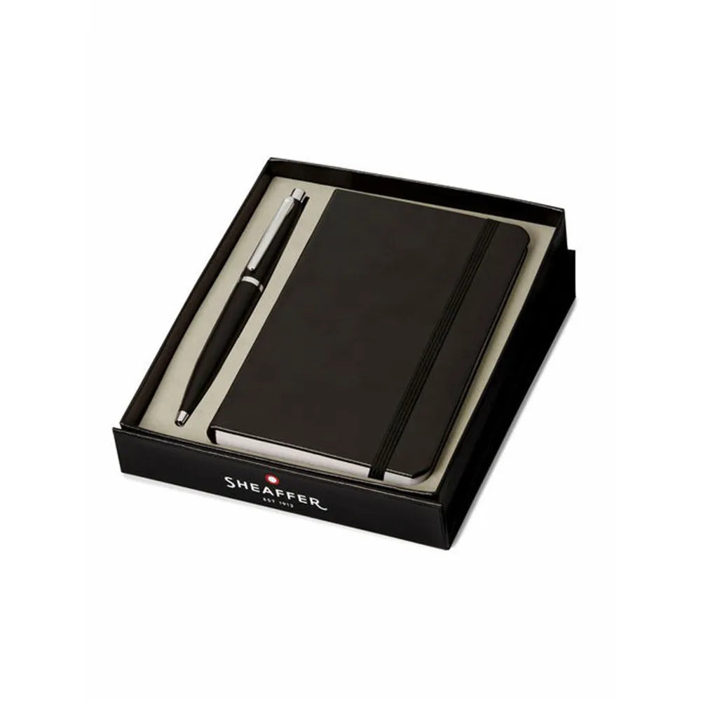 Sheaffer Gift Set VFM G9405 Matte Black CT Ball Pen with A6 Notebook