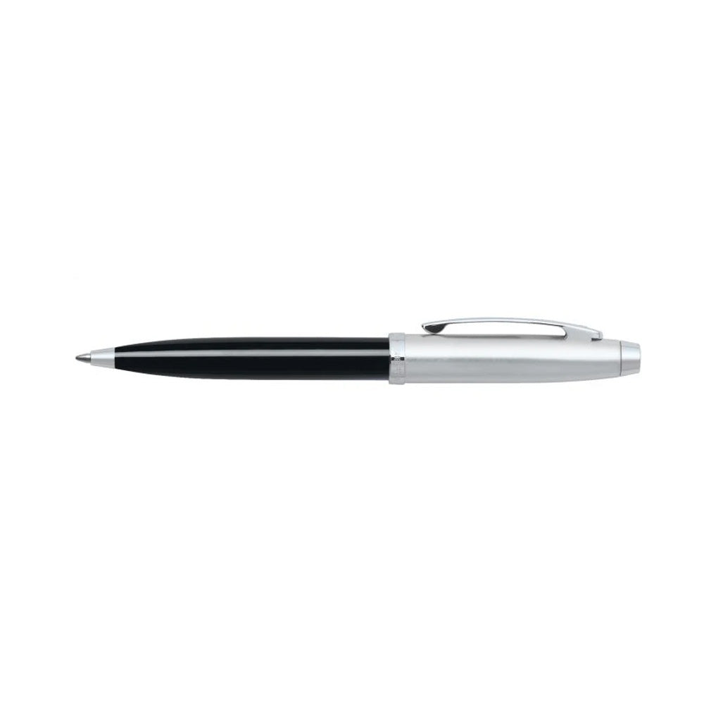 Sheaffer 100 9313 Black Barrel with Chrome Cap Ballpoint Pen with Business Card Holder