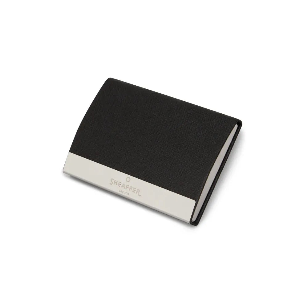 Sheaffer Gift Set 300 G9312 Glossy Black CT Ball Pen with Business Card Holder