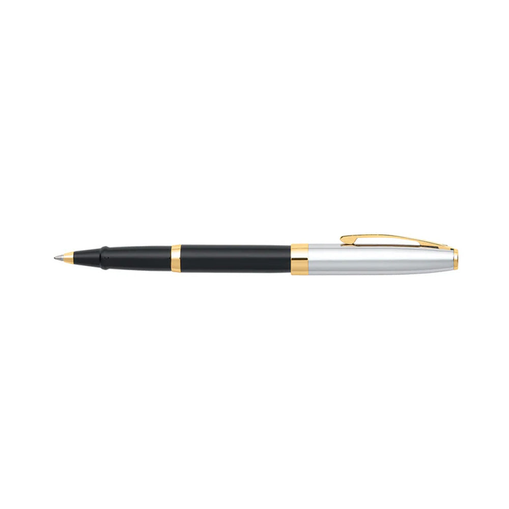 Sheaffer SAGARIS E9475 Gloss Black Barrel and Chrome Cap With Gold Tone Trim Rollerball Pen