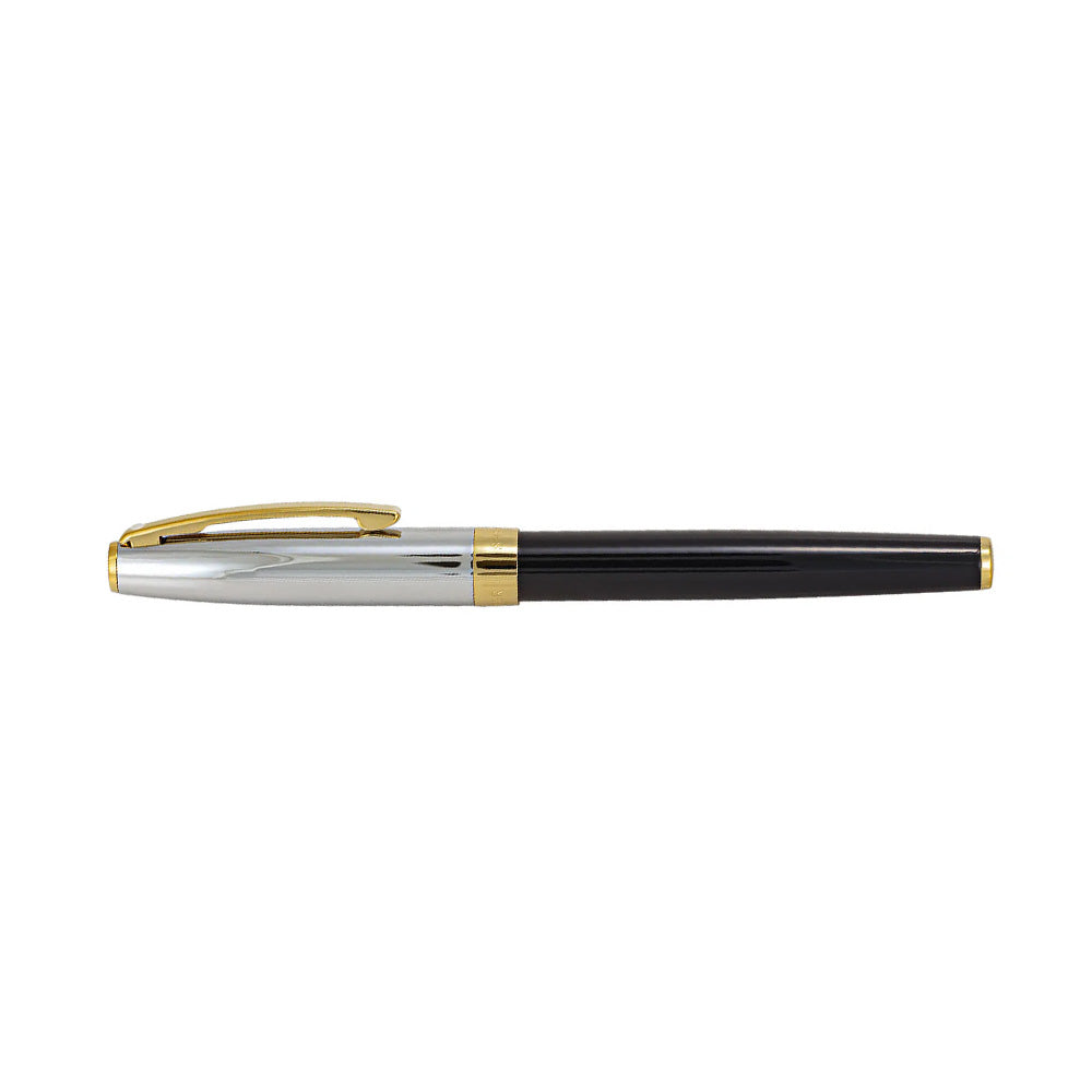 Sheaffer SAGARIS E9475 Gloss Black Barrel and Chrome Cap With Gold Tone Trim Fountain Pen - Medium Nib