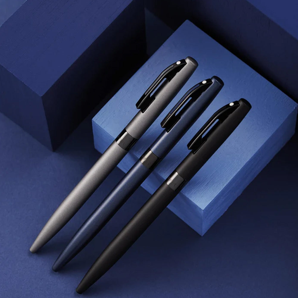 Sheaffer REMINDER E9019 Matte Gray With Black PVD Trim Ballpoint Pen