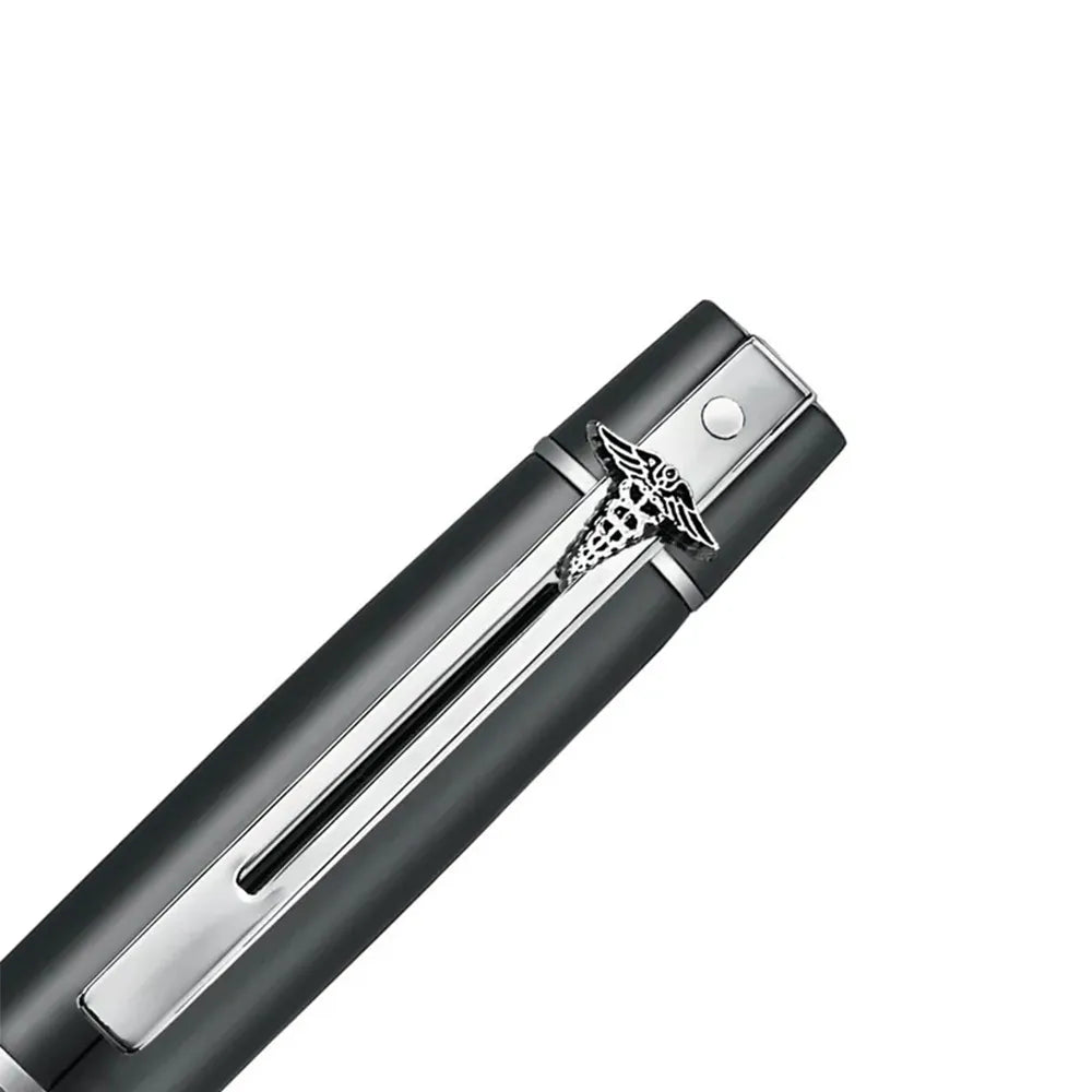 Sheaffer 300 E9312 Glossy Black With Chrome Trim Ballpoint Pen with Doctor Emblem