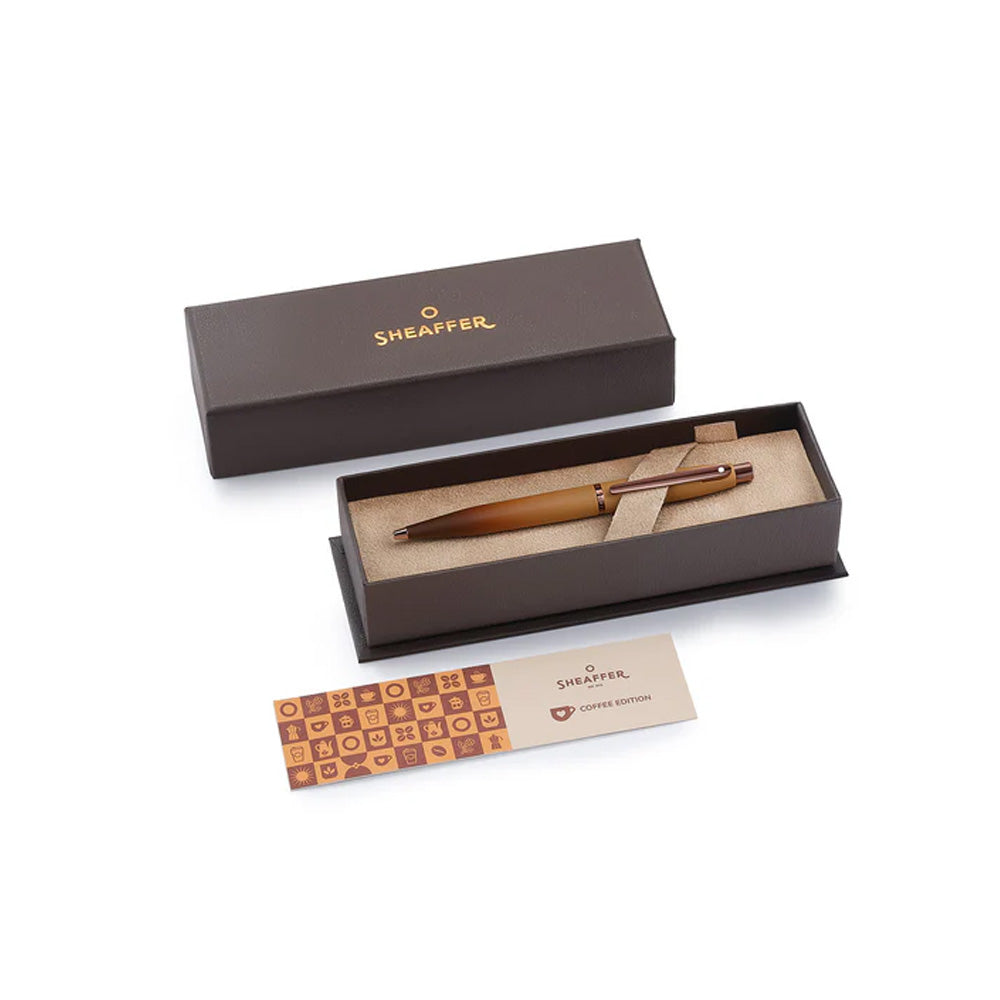 Sheaffer VFM 9428 Coffee Edition Matt Brown with Regal Brown PVD Trims Ballpoint Pen