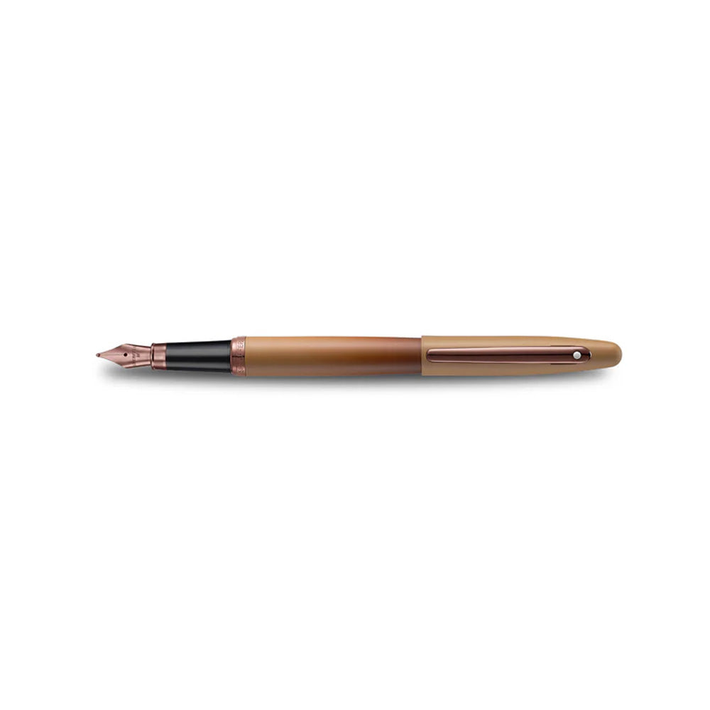 Sheaffer VFM 9428 Coffee Edition Matt Brown with Regal Brown PVD Trims Fountain Pen - Fine Nib