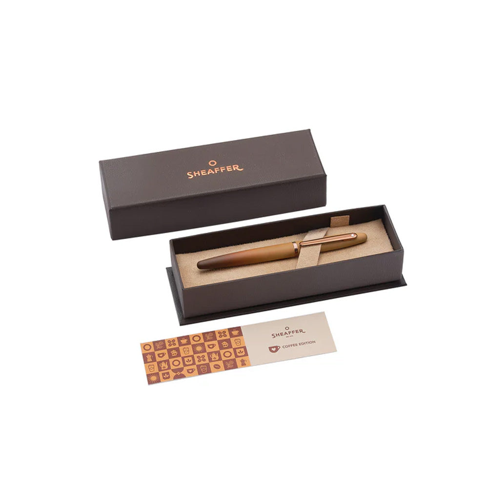Sheaffer VFM 9428 Coffee Edition Matt Brown with Regal Brown PVD Trims Fountain Pen - Fine Nib