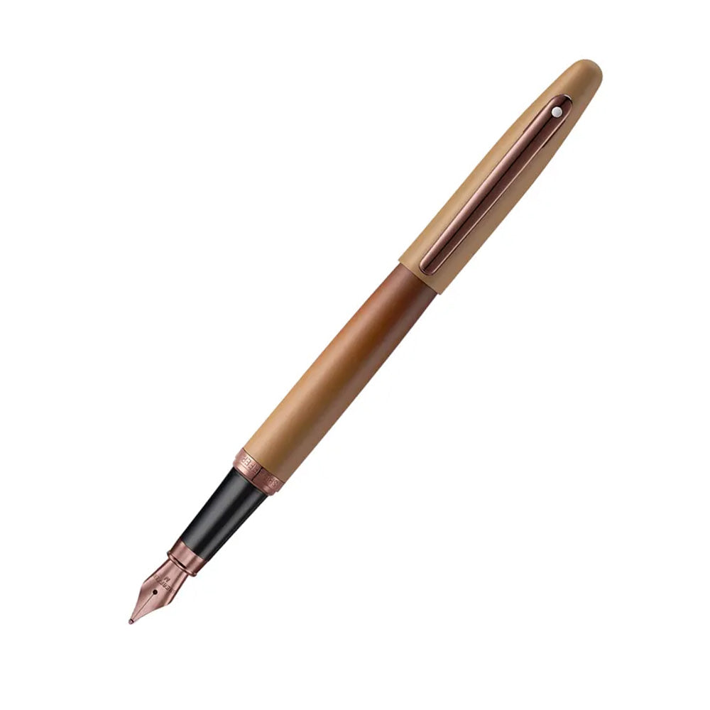 Sheaffer VFM 9428 Coffee Edition Matt Brown with Regal Brown PVD Trims Fountain Pen - Fine Nib