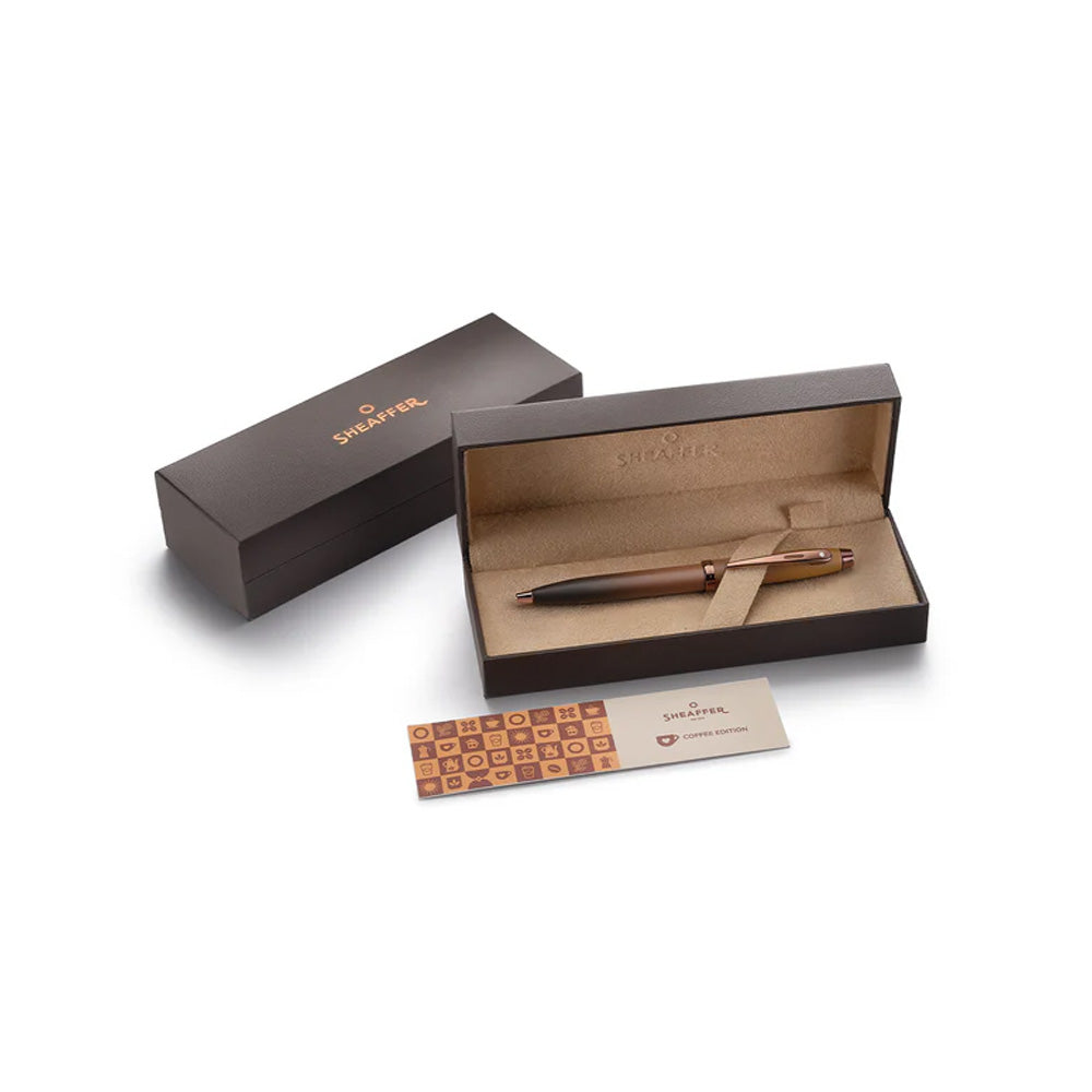 Sheaffer 100 9374 Coffee Edition Matt Brown with Regal Brown PVD Trims Ballpoint Pen