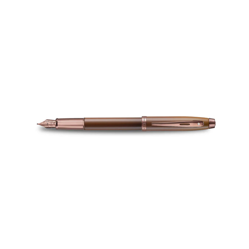 Sheaffer 100 9374 Coffee Edition Matt Brown with Regal Brown PVD Trims Fountain Pen - Fine Nib