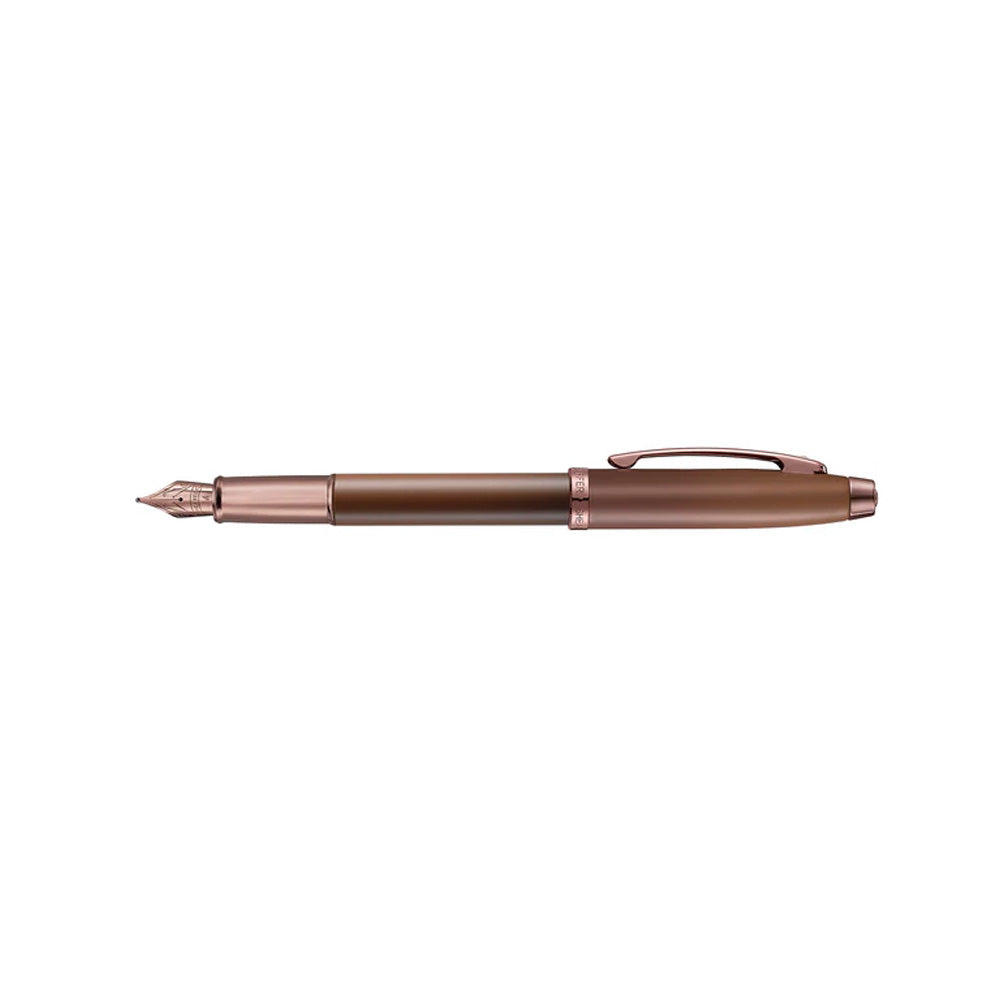 Sheaffer 100 9374 Coffee Edition Matt Brown with Regal Brown PVD Trims Fountain Pen - Medium Nib