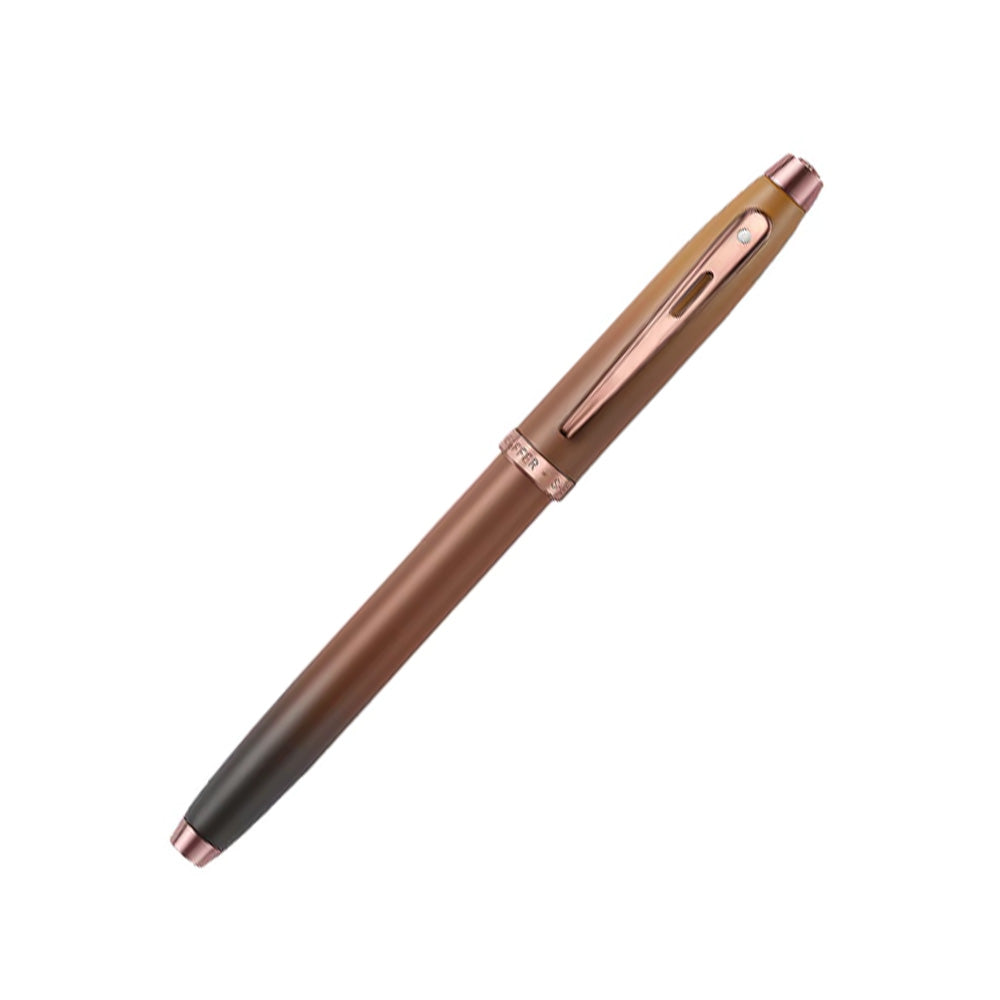 Sheaffer 100 9374 Coffee Edition Matt Brown with Regal Brown PVD Trims Fountain Pen - Medium Nib