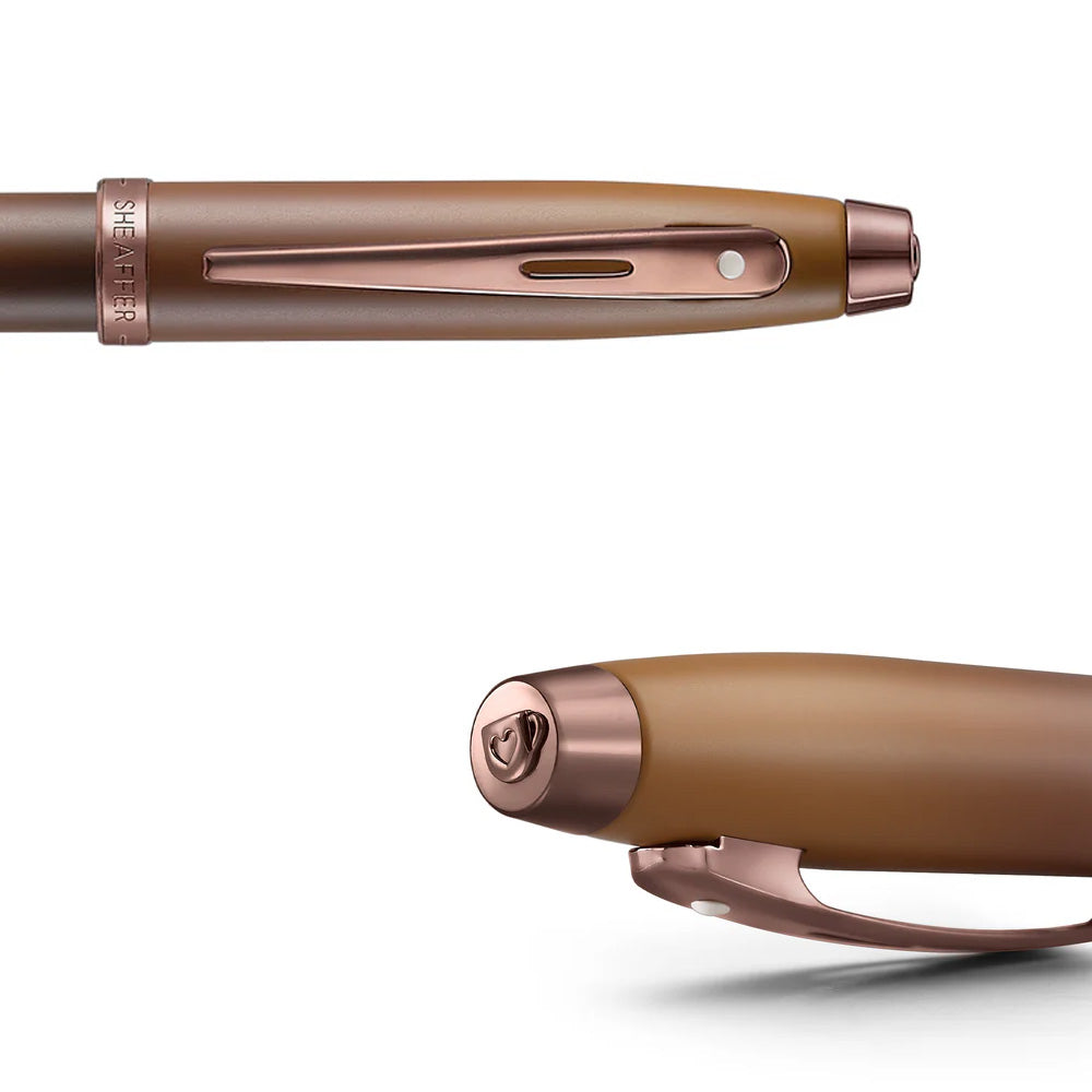 Sheaffer 100 9374 Coffee Edition Matt Brown with Regal Brown PVD Trims Fountain Pen - Fine Nib