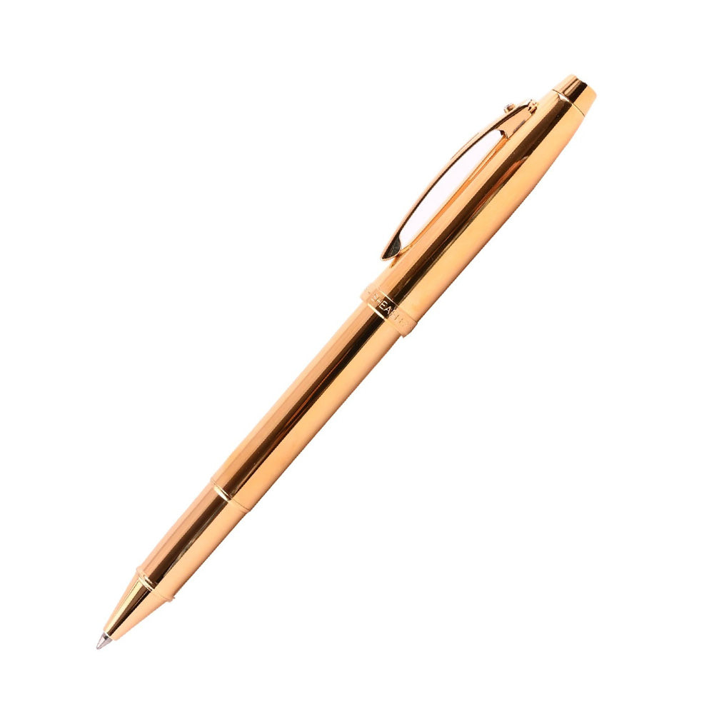 Sheaffer 100 E9372 PVD Gold with PVD Gold Trim Rollerball Pen With Brilliant Diamond Embellishment