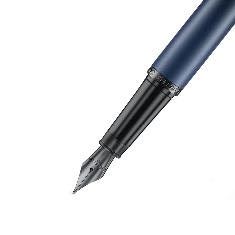 Sheaffer VFM 9429 Matte Blue with Matte Black Trims Fountain Pen with Converter - Medium Nib