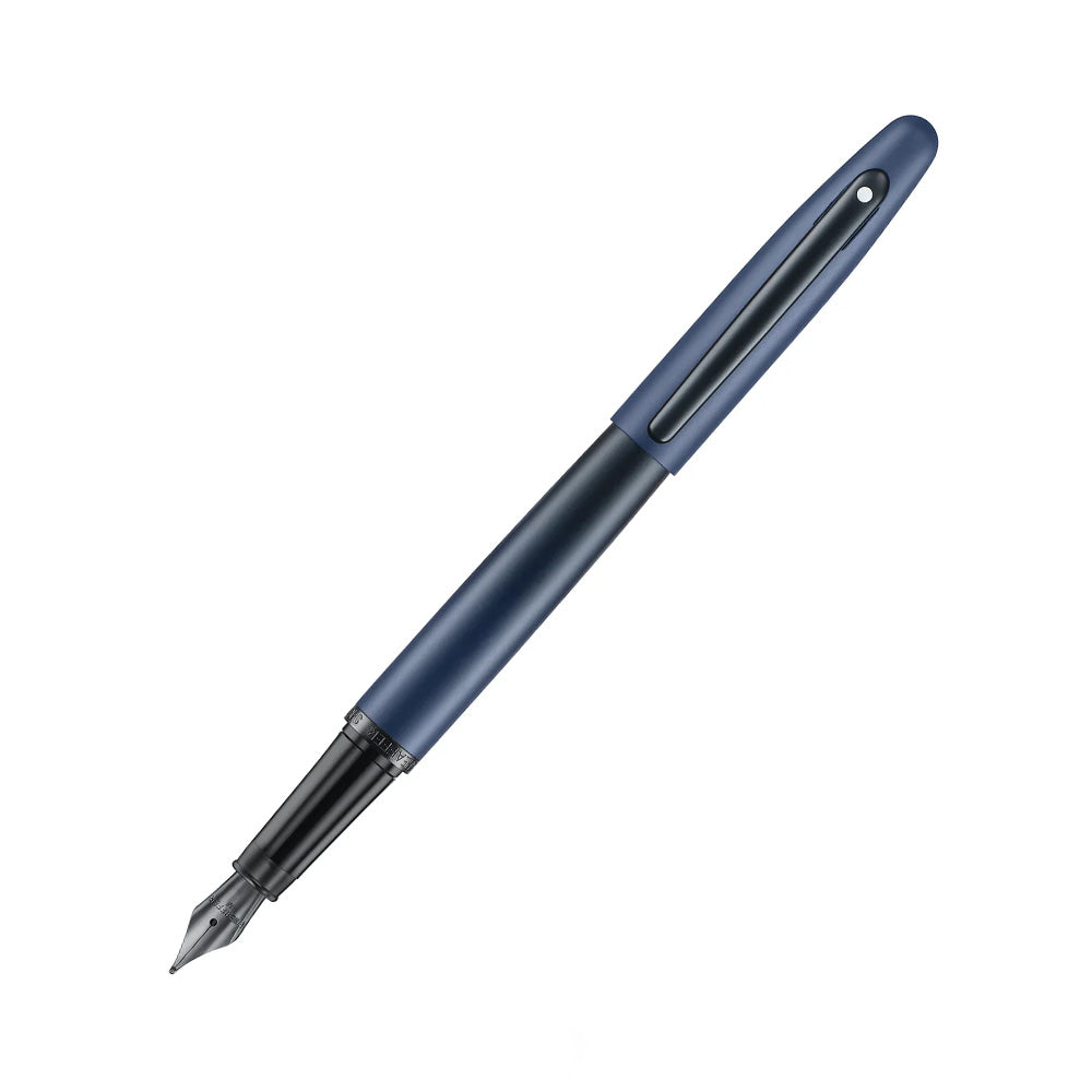 Sheaffer VFM 9429 Matte Blue with Matte Black Trims Fountain Pen with Converter - Fine Nib