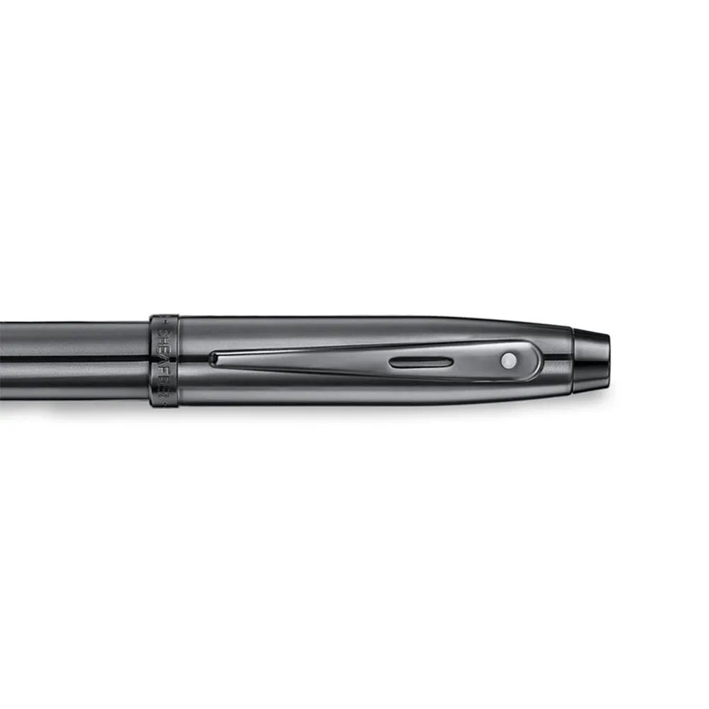 Sheaffer 100 9375 Ionic Gunmetal Grey with Shiny PVD Trims Ballpoint Pen