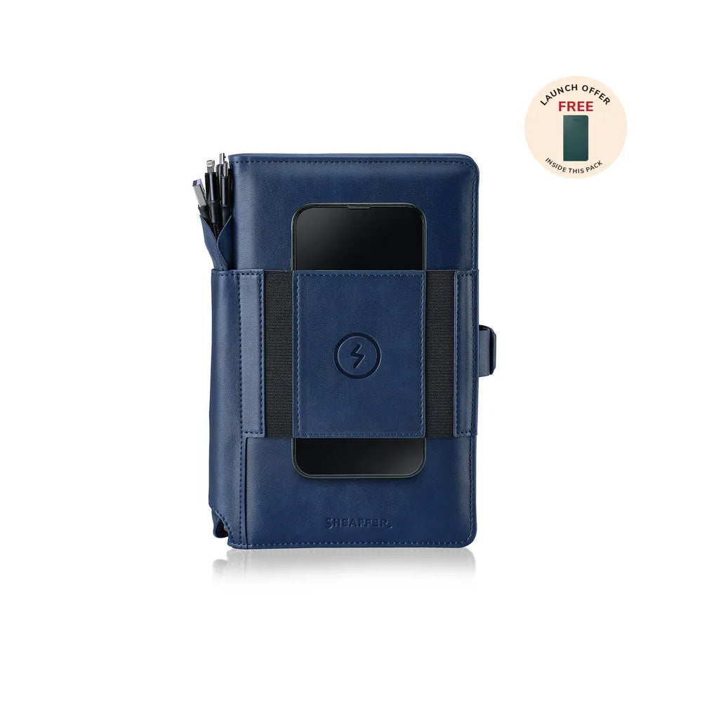 Sheaffer Blue Superbook Mini Organizer with Wireless Powerbank 8000mAh