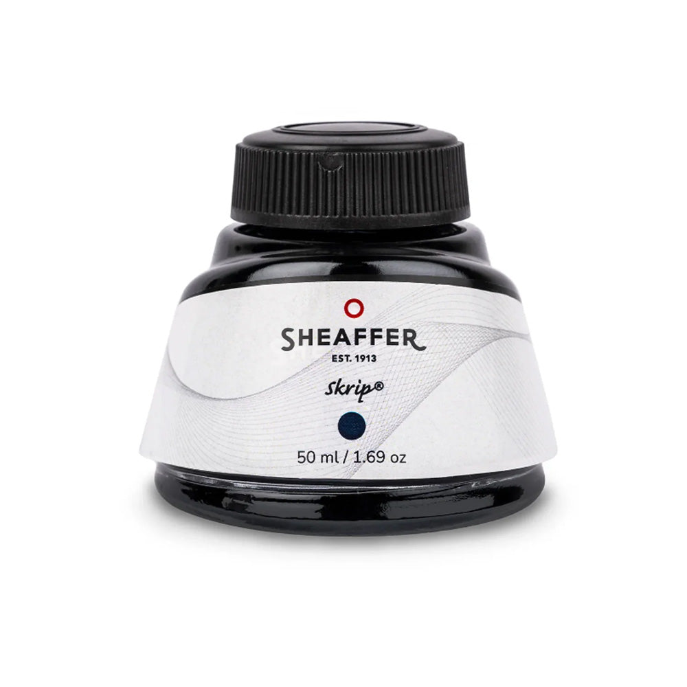 Sheaffer Giftset ICON G9110 Metallic Blue With Glossy Black Trim FP M + Skrip Black Ink Bottle 50ml