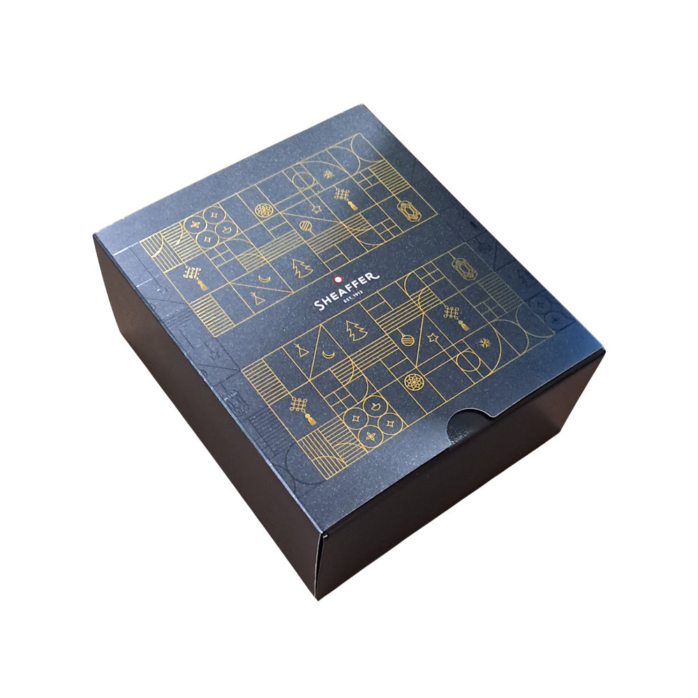 Sheaffer Giftset ICON G9110 Metallic Blue With Glossy Black Trim FP M + Skrip Black Ink Bottle 50ml