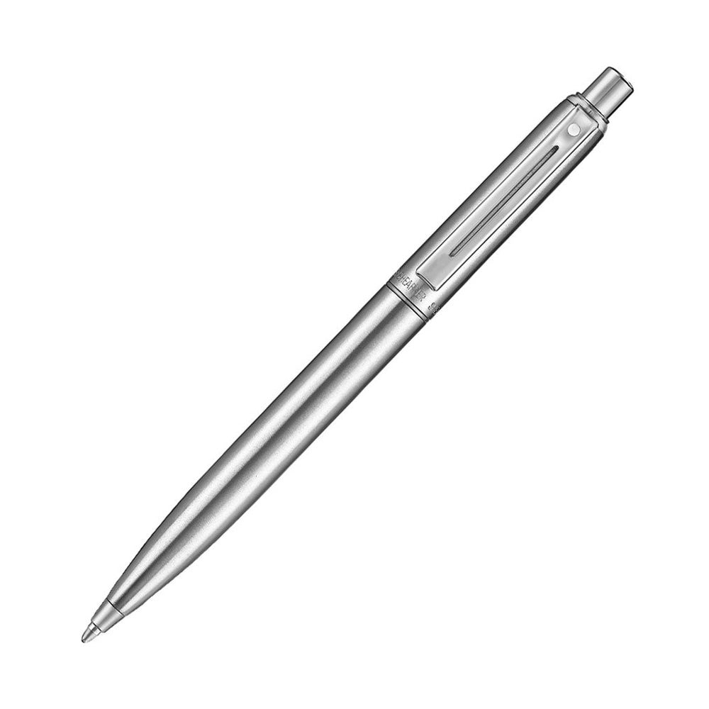 Sheaffer Sentinel Metal E330 Brushed Chrome Barrel and Cap with Chrome-Plated Trim Ballpoint Pen
