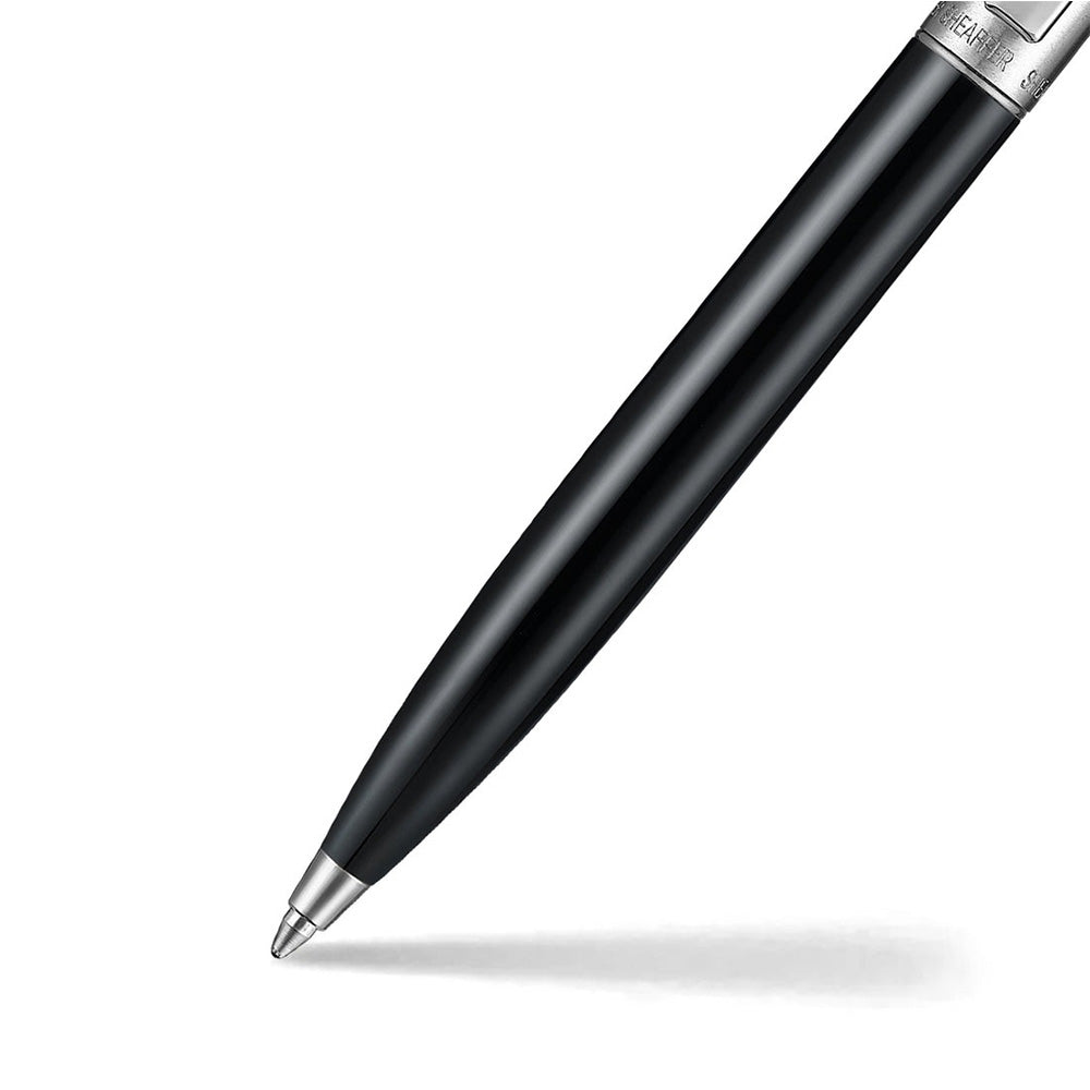 Sheaffer Sentinel Metal E332 Glossy Black Barrel and Chrome Cap with Chrome-Plated Trim Ballpoint Pen