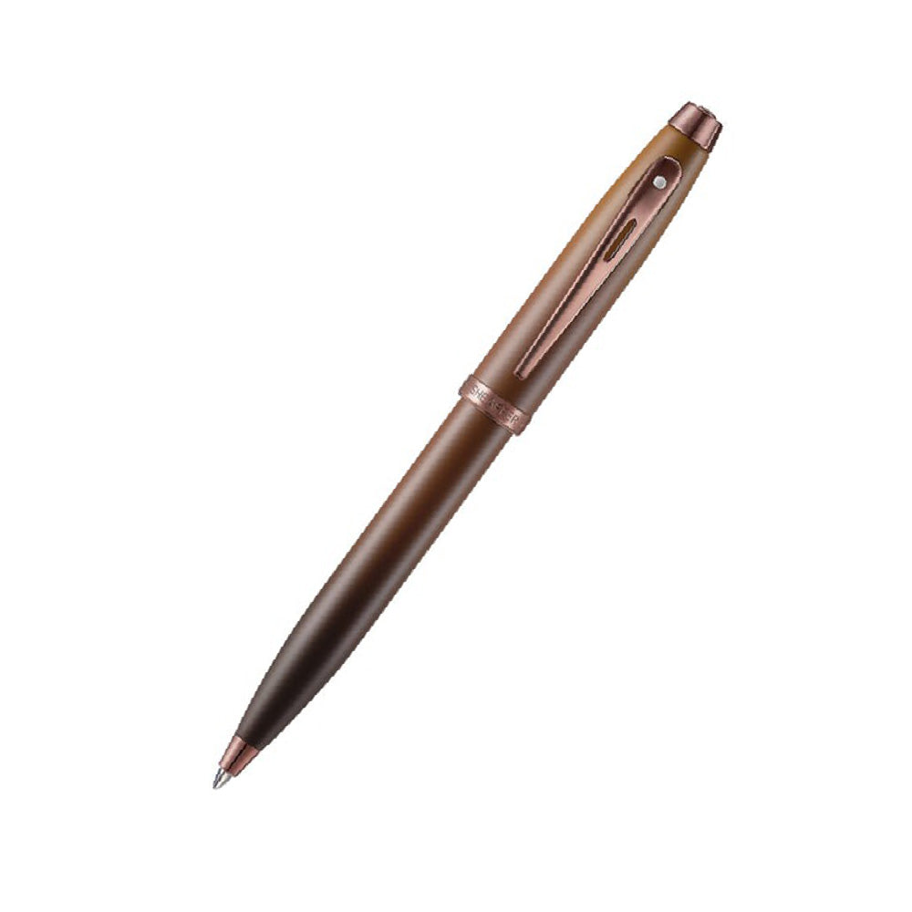 Sheaffer Giftset 100 G9374 Coffee Edition Matt Brown with Regal Brown PVD Trims Ball Pen and Credit Card Holder