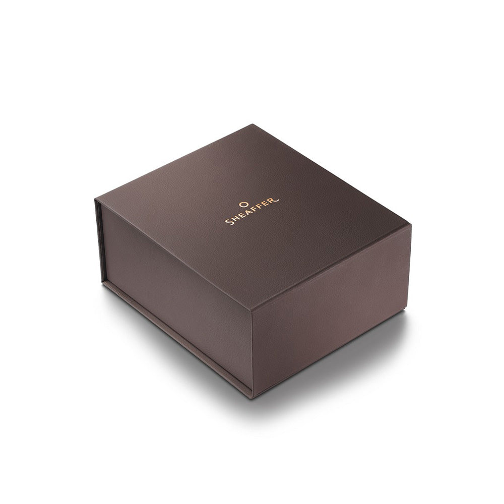 Sheaffer Giftset 100 G9370 Coffee Edition Matte Brown with Regal Brown PVD Trim Fountain Pen - M Nib + Brown-Coffee Scented Ink Bottle 50ml