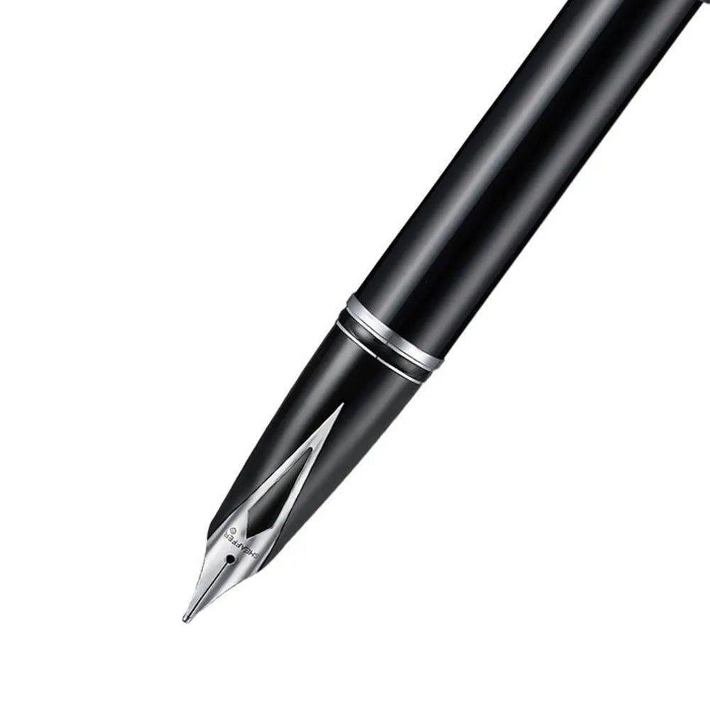 Sheaffer Legacy 9064 Glossy Black with Chrome-Plated Trim Fountain Pen - Inlaid Nib Medium Nib