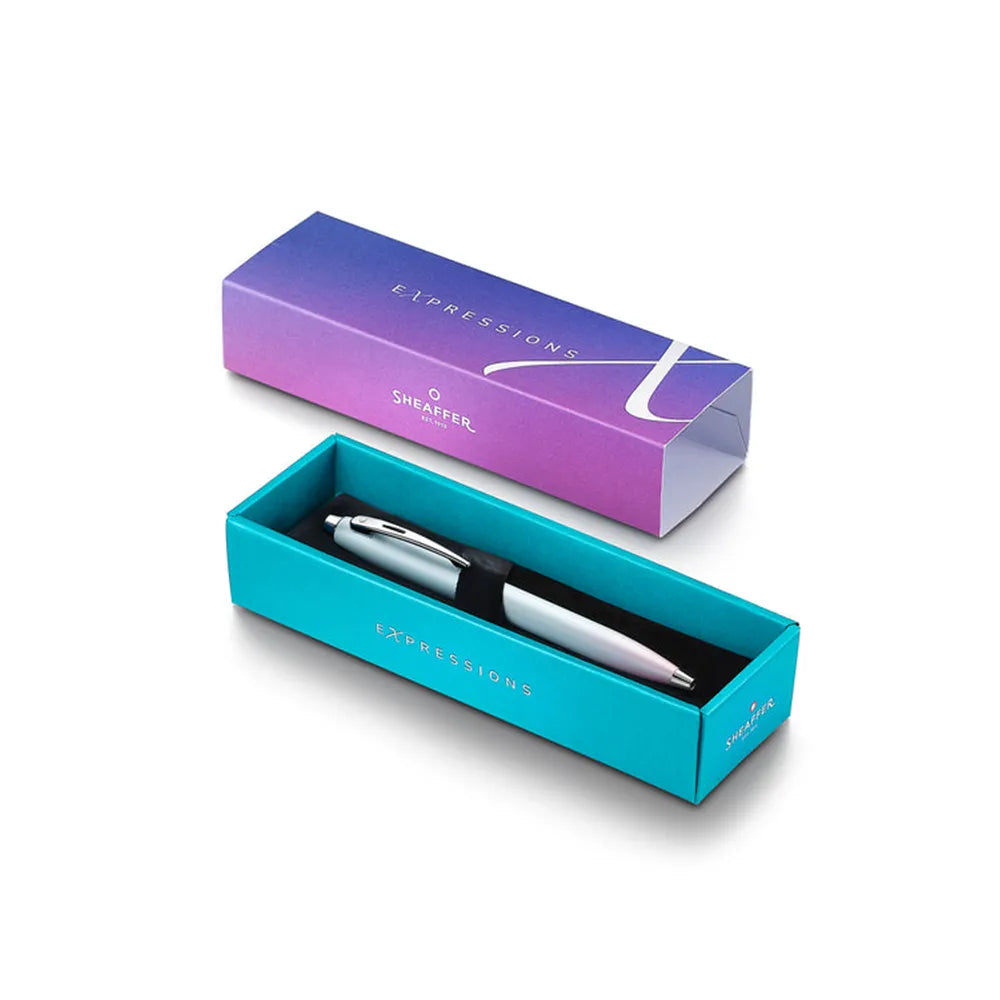 Sheaffer 100 9376 Expressions Blue and Pink Pearlised Gradient with Chrome-plated Trims Ballpoint Pen