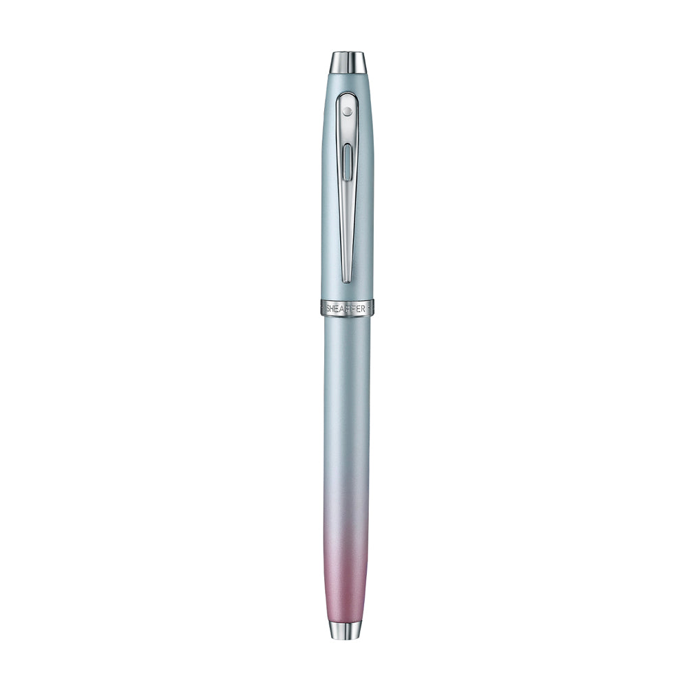This fountain pen captures the essence of modern self-expression - fearless, fluid, and entirely original. With a vibrant pearlised gradient shifting from blue to pink and sleek chrome-plated trims, it's crafted for those who write their own rules. Engineered with Sheaffer's signature smoothness, the VFM Expression isn't just a pen, it's a statement of individuality in motion.
